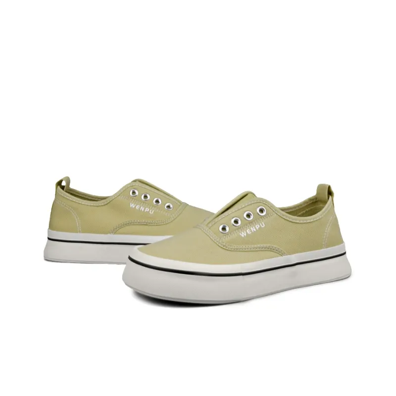 WENPU Anti-Slip Wear-Resistant Breathable Lightweight Low-Top Canvas Shoes Women's-10