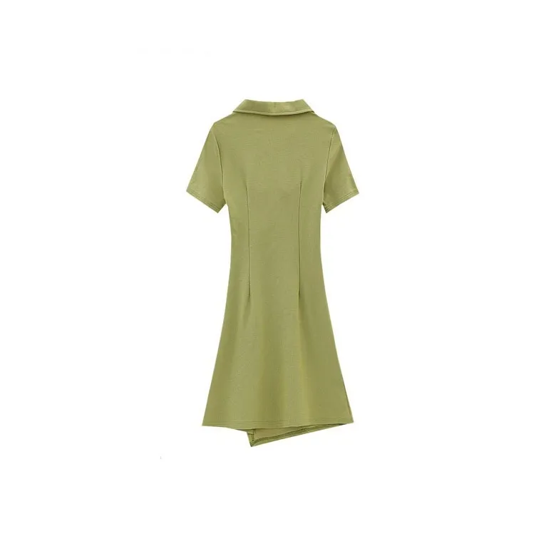 IQC Short Sleeved Dresses Women's Green-1
