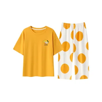The Story Of The Flower Season Pajama Set Women's Orange