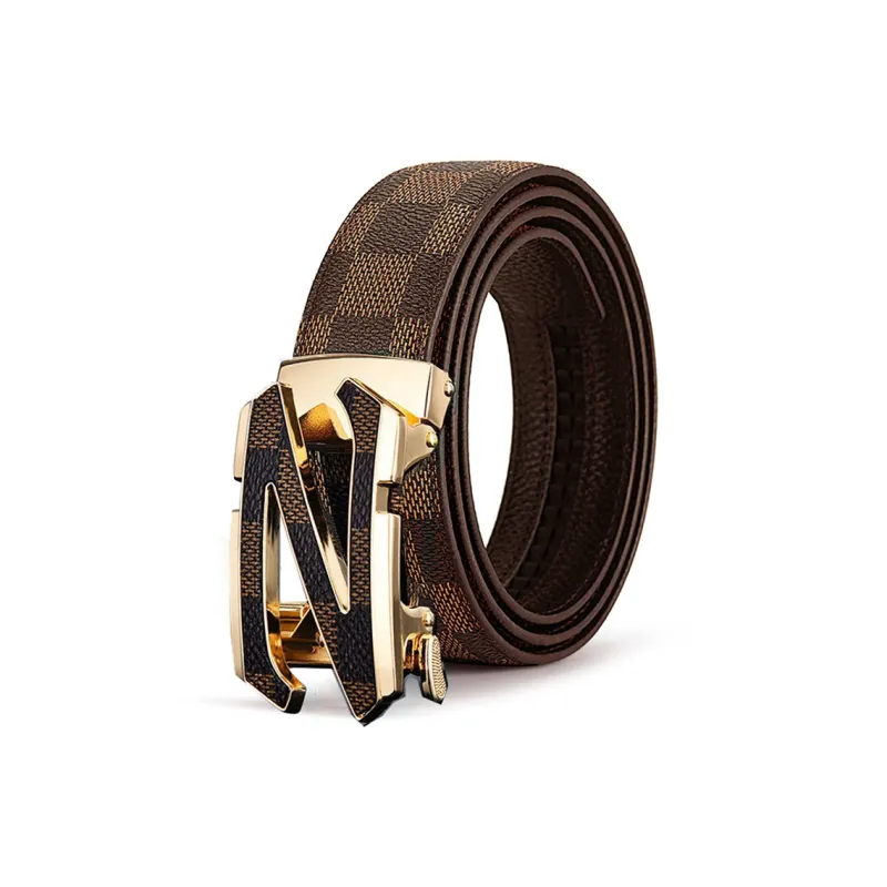 NIUMJ Cow Split Leather Belts Men's 3.5cm-5