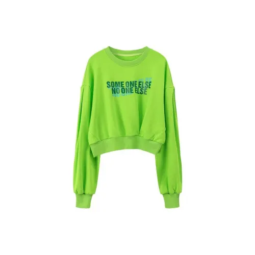 NO ONE ELSE Sweatshirts Women's Neon Green