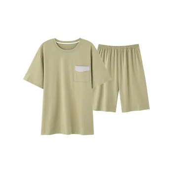 Chun Xi Pajama Set Men's Mustard Green