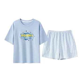 The Story Of The Flower Season Pajama Set Women's Sky Blue