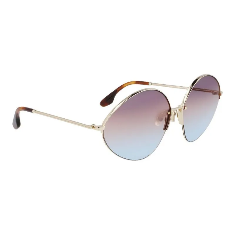 Victoria Beckham Irregular Shape Sunglasses Women's Silver-1