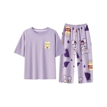 The Story Of The Flower Season Pajama Set Women's Violet