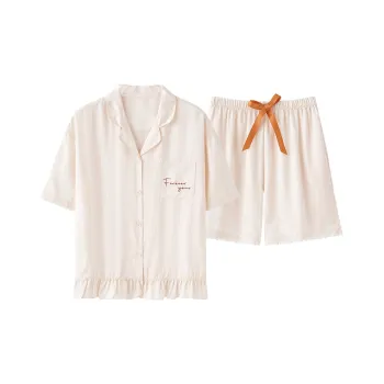 Sleep Pajama Set, Casual Loose Fit, Comfortable And Stylish Women's White