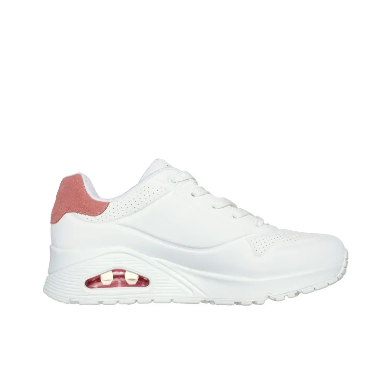 Skechers Cushioning Anti Slip And Wear Resistant Low Top Casual Shoes Women's Red White-1