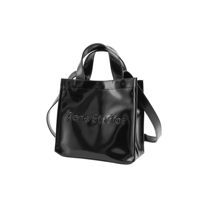 Acne Studios Polyurethane Tote Bag Shopping Bag Crossbody Handbag Mini Women's Black-2