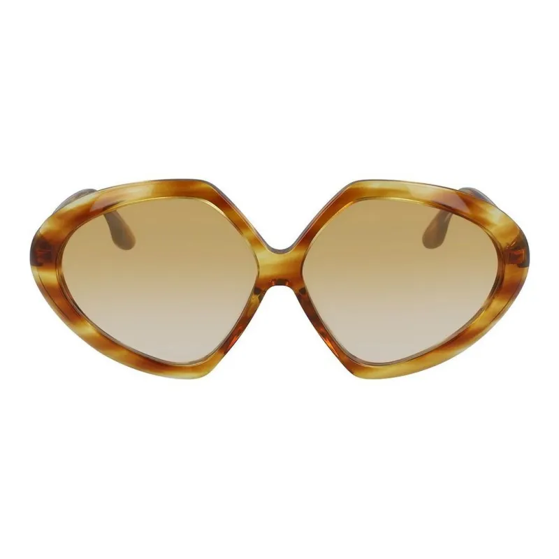 Victoria Beckham Irregular Shape Sunglasses Women's Tortoiseshell-1