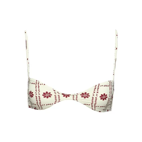 PRINCESS POLLY Bikinis Women's White With Red Print