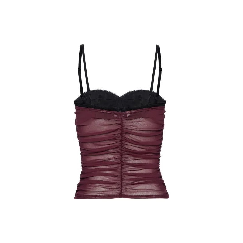 Miaou RENZO TUBE TOP Camisole Women's Reddish Brown-1