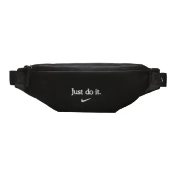 Nike Polyester Fanny Pack Regular Unisex Black Embroidery With White