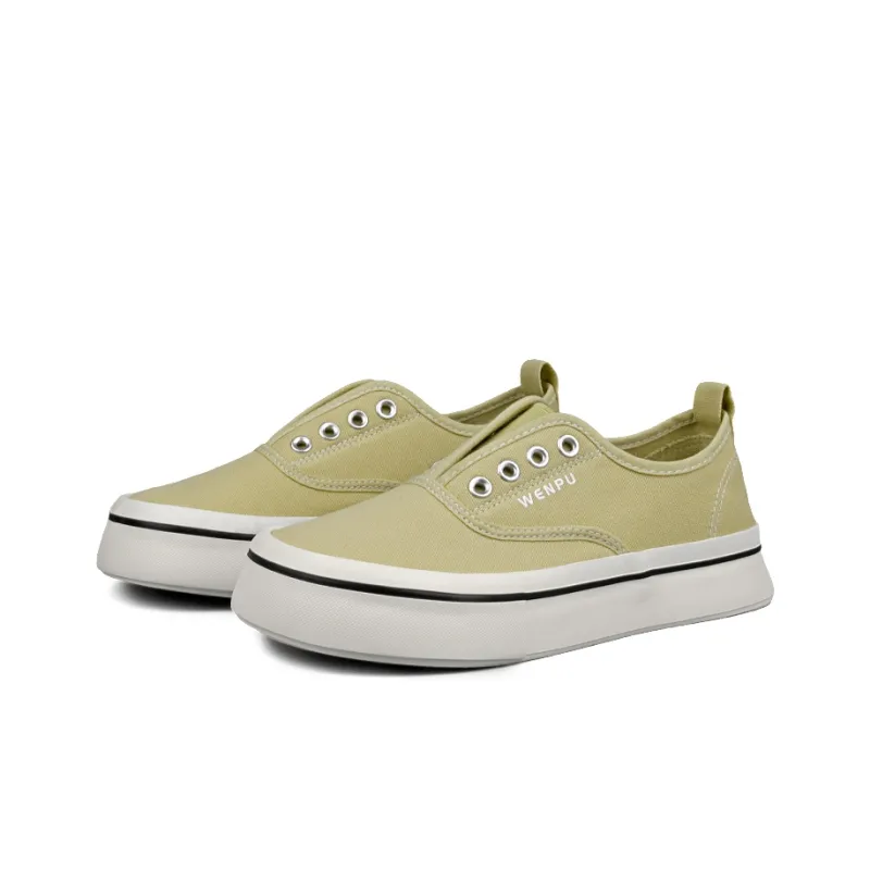 WENPU Anti-Slip Wear-Resistant Breathable Lightweight Low-Top Canvas Shoes Women's-7