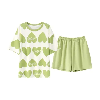 The Story Of The Flower Season Pajama Set Women's Grass Green