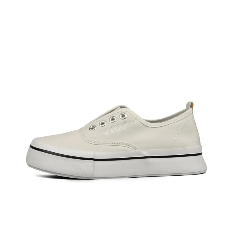 WENPU Anti-Slip Wear-Resistant Breathable Lightweight Low-Top Canvas Shoes Women's-0