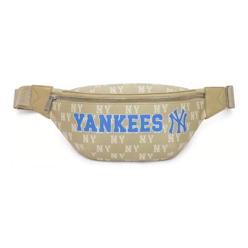 MLB Artificial Leather Sling Bag Unisex Beige Yellow-2
