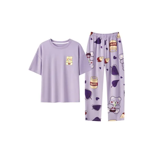 The Story Of The Flower Season Pajama Set Women's Violet