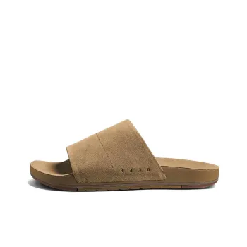 REEF Rubber Sole Quiet Slip Resistant Slide Slippers Men's Umber