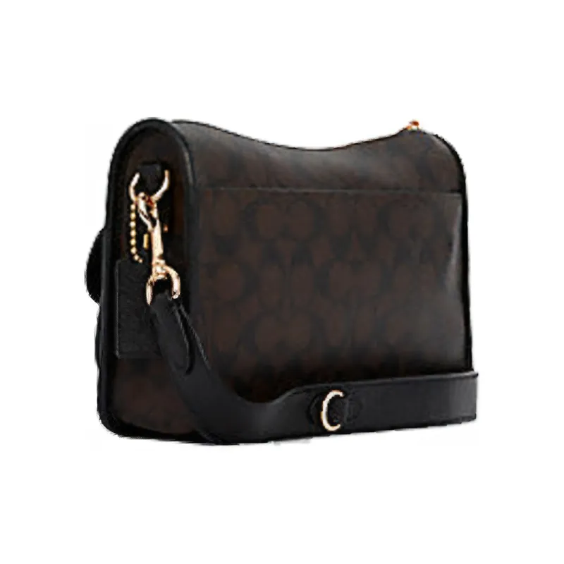 COACH Pennie Canvas Leather Biker 3 in 1 Handbag, Shoulder Bag, Crossbody Bag Tubas Women's Dark Brown-2