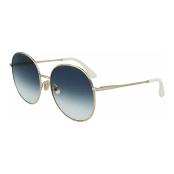 Victoria Beckham Round Sunglasses Women's Gold
