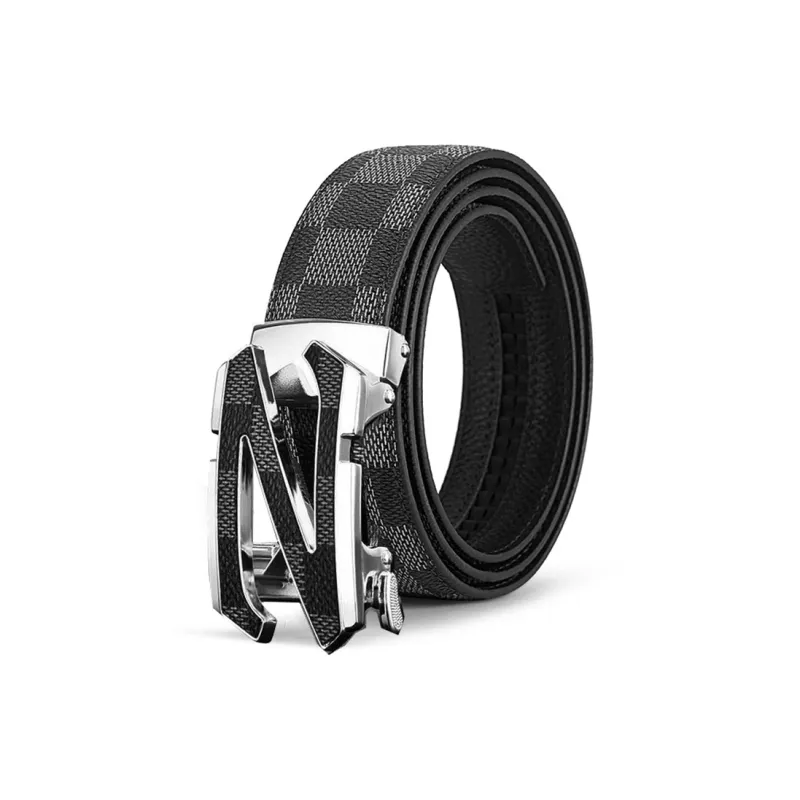 NIUMJ Cow Split Leather Belts Men's 3.5cm-2