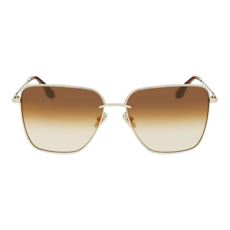 Victoria Beckham Irregular Shape Sunglasses Unisex Silver-1