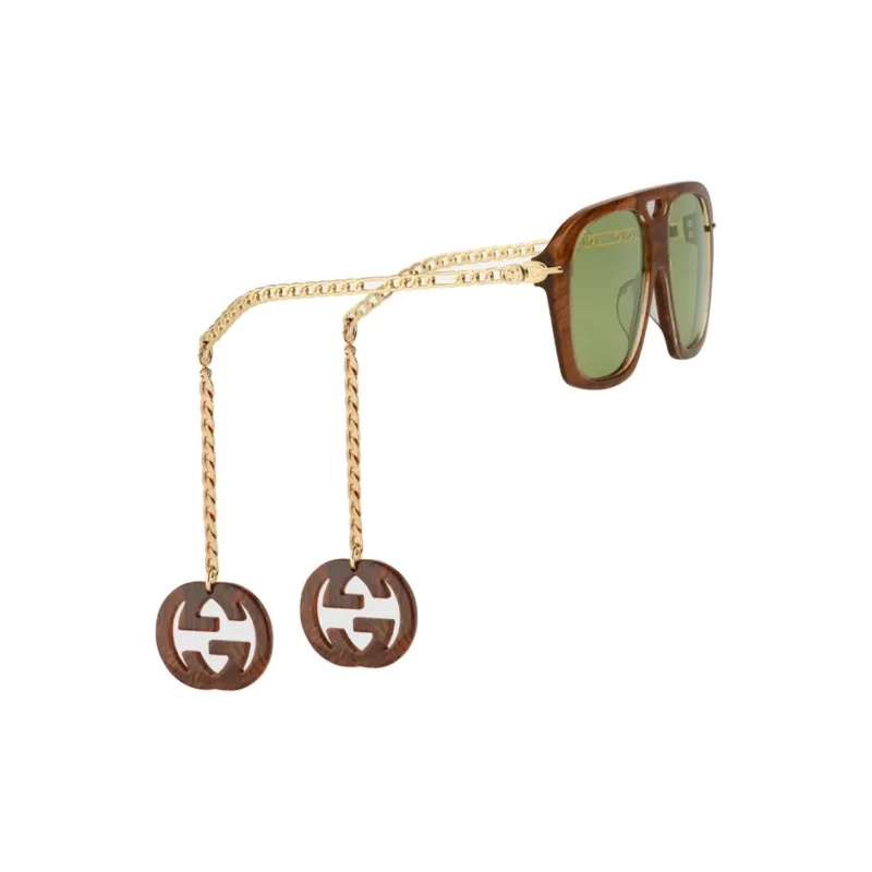 GUCCI Aviator Sunglasses Unisex Tortoiseshell-1