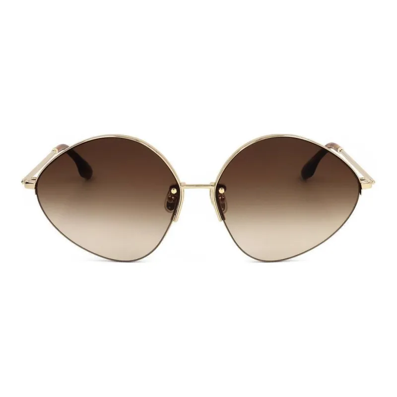 Victoria Beckham Irregular Shape Sunglasses Women's Gold-2