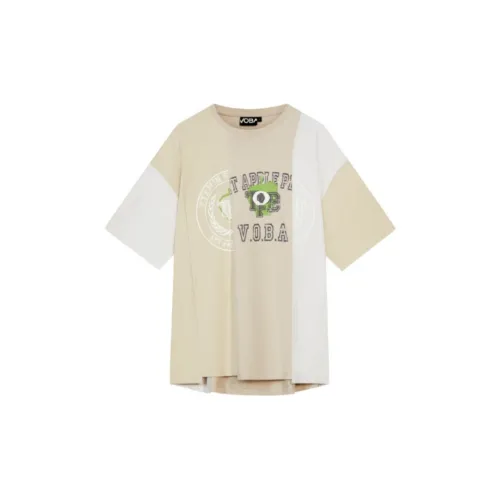 VOBA X TFBOYS 10th Anniversary Co-branded Series T-Shirts Unisex Light Khaki