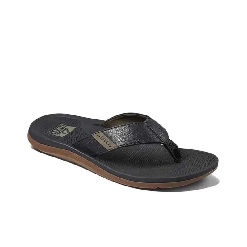 REEF Abrasion Resistant Slip Resistant Flip Flops Men's Black Brown-1