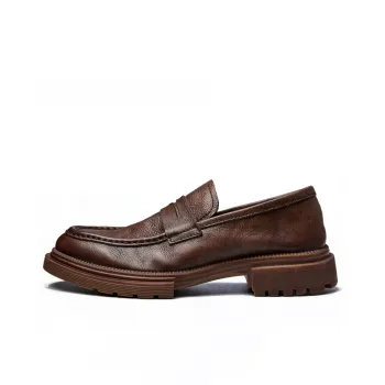 Brounvanm Loafers Men Black/Khaki Brown