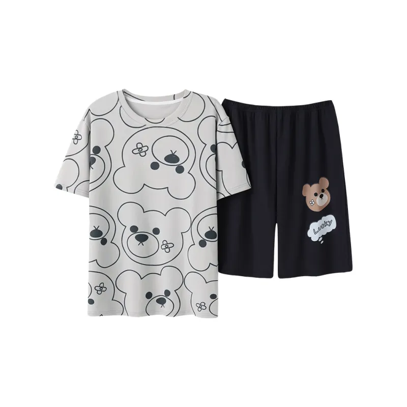 Chun Xi Pajama Set Men's Greige-0