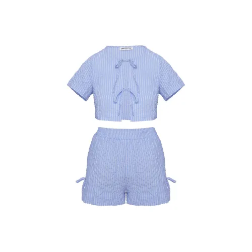 PRINCESS POLLY Casual Suits Women's Blue Stripes