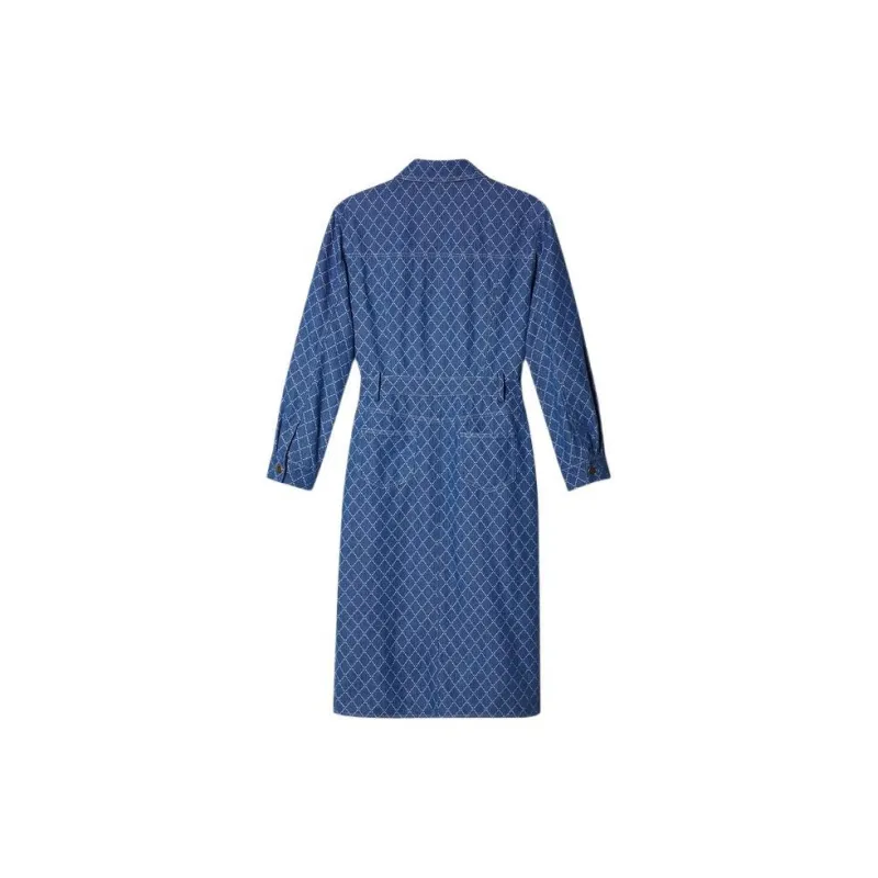 PSALTER Long Sleeved Dress Women's Sea Blue-1