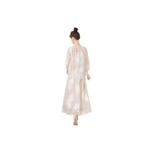 Cypress House Skirt Set Women's Beige Apricot