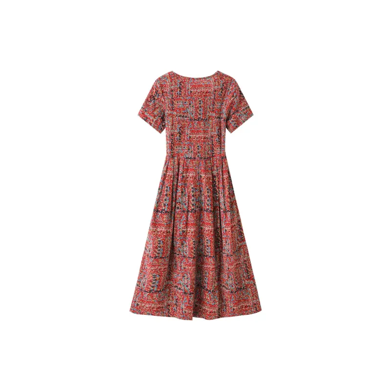 H YXIANG Short Sleeved Dresses Women's-1