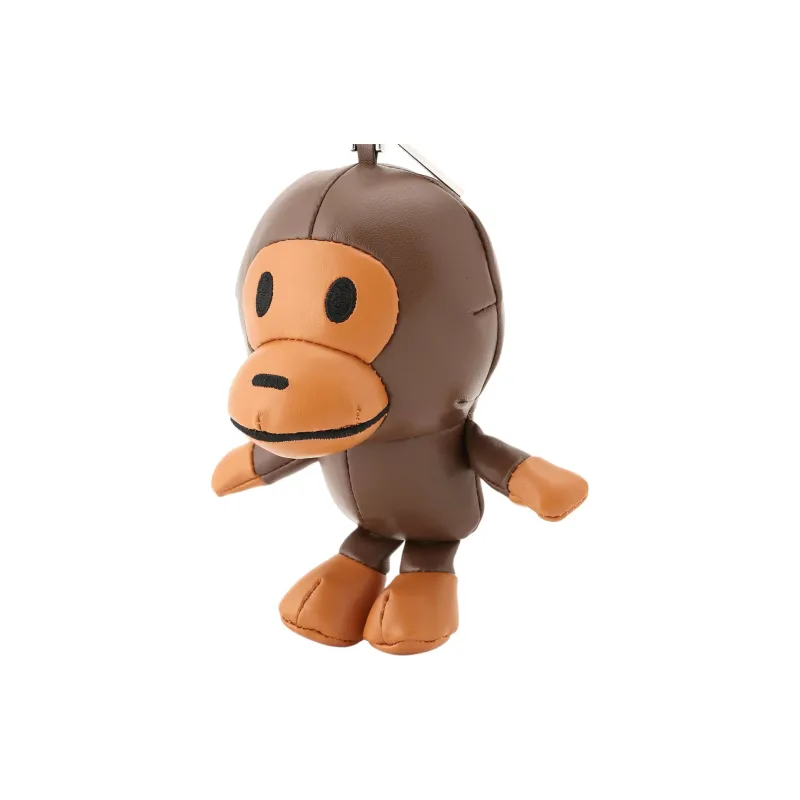 A BATHING APE Artificial Leather Key Pouch Merch Men's Brown-2