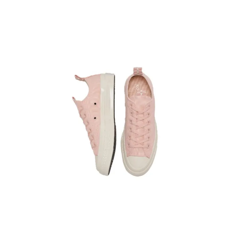 Converse Chuck 70 Anti Slip And Wear Resistant Lightweight Low Top Canvas Shoes Women's Pink-3
