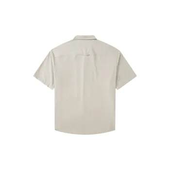 A.B.X Front Slant One Piece Full Coverage Pockets Cuban Collar Shirt Men's