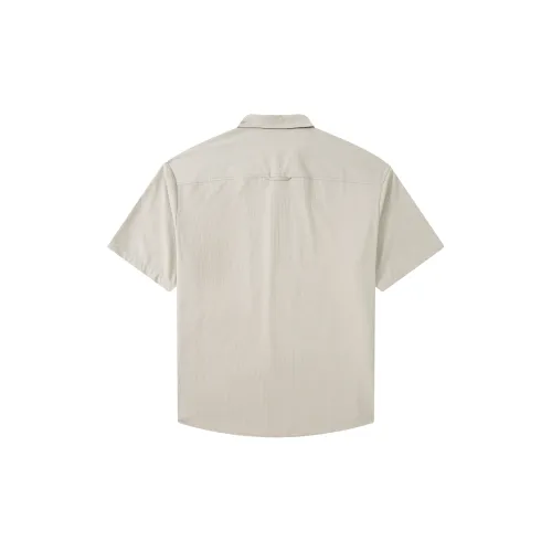 A.B.X Front Slant One Piece Full Coverage Pockets Cuban Collar Shirt Men's