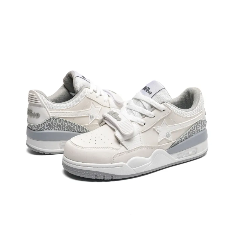 Circle Small Cushioning Coverage Wear-Resistant Lightweight Slip-Resistant Low-Top Skateboard Shoes Unisex-36