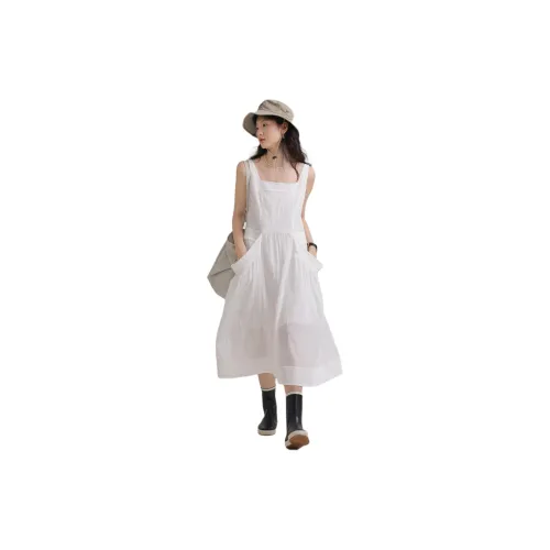 NICE PEOPLE Sleeveless Dresses Women's Pearl White