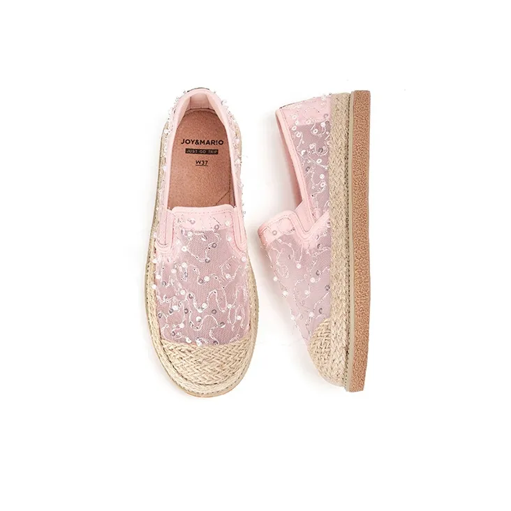 Joy&Mario Espadrilles Women's Pink/Beige Yellow-3