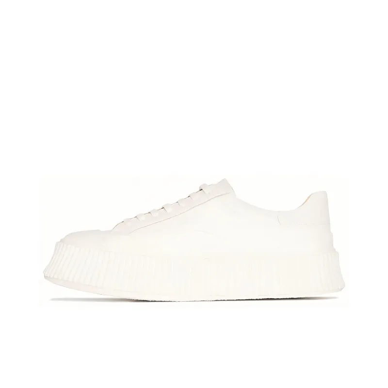 JIL SANDER Low Top Platform Shoes Women's White-0