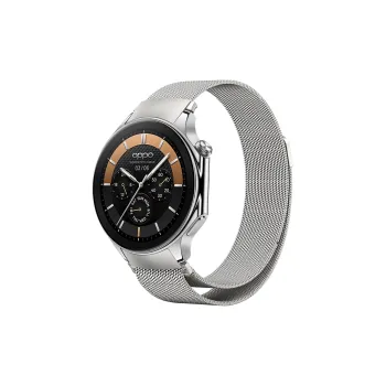 Miss Wrist Compatible With Oppo Watch X Beige Blue Magnetic Strap Watch Bands 22mm Adhesive Unisex
