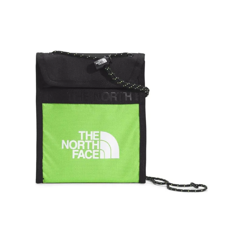 THE NORTH FACE Polyester Small Square Bag Shoulder Bag, Crossbody Bag Regular Unisex Green/Black-1