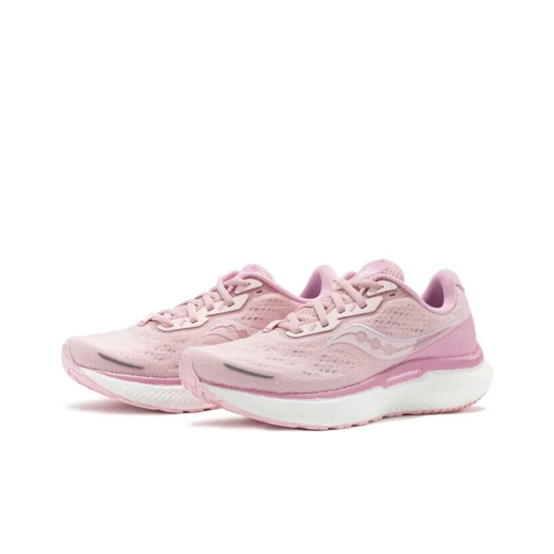 saucony Triumph 19 Running Shoes Unisex Low-top Pink/white-2
