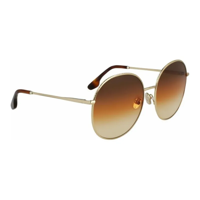 Victoria Beckham Round Sunglasses Women's Gold-1