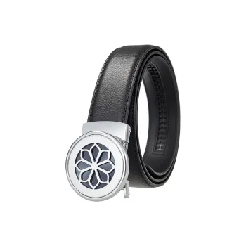 FUO Casual Business Automatic Buckle Lotus Automatic Buckle Unique Design Cow Leather Leather Belts Men's 3.5cm