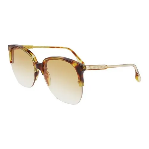 Victoria Beckham Irregular Shape Sunglasses Women's Tortoiseshell